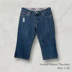Arnold Palmer Timeless デニム クロップドパンツ S傘刺繍のサムネイル