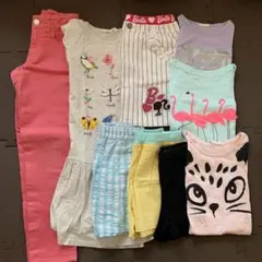 130センチ　夏服　まとめ売り④ 女の子　ワンピース　Tシャツ　子供服