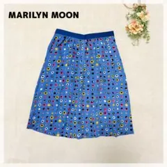 【マリリンムーン】ミニスカート ブルー系 マルチカラー とろみ 総柄のサムネイル