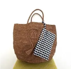 NORO(ノロ)かごバッグ特大/大きめサイズ/トートバッグ Damier XL