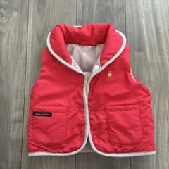 リバーシブルダウンベスト 赤・ピンク
