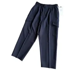 新品 タグ付き ウタオ パンツ テーパード カーゴ ネイビー 美脚パンツ