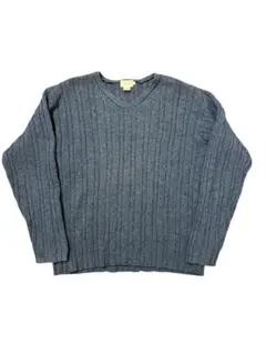 90s j.crew Vネックニット ラムウール 古着