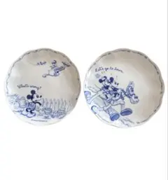ミッキーマウス 陶器皿 2枚セット