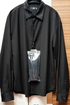 t*r様 HARE　ネクタイ付きジャガードシャツ　ブラック M