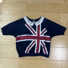 anyfam ユニオンジャック カットソー レース襟 140cm Tシャツのサムネイル
