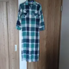 未使用級 BLUE LABEL ブルーレーベル チェック柄 シャツワンピース