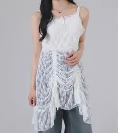 美品✨】SLYスライ TUCKED LACE RUFFLE キャミソール - メルカリ