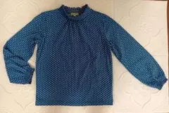 未使用品■Petit Honfleur プチオンフルールギャザースタンドブラウスのサムネイル