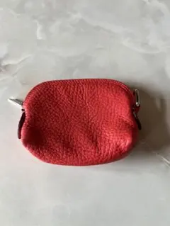 Mal.購入　牛革小物入れ　赤（ピンク）