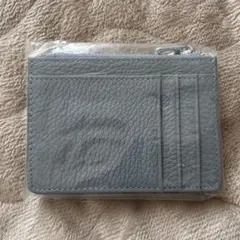 カードケース　財布　レザー　薄い　水色　ライトブルー　キャッシュレス　コンパクト