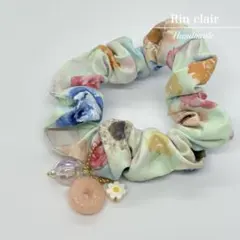 【一点物】シュシュ　ヘアアクセ　キッズアクセ　キッズヘア　ブレスレット　ヘアゴム