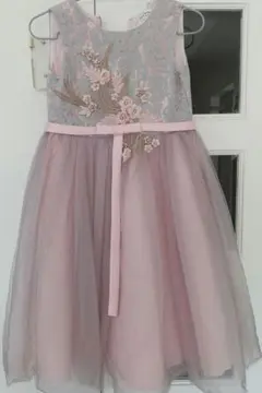 フォーマルドレス ピンク グレー 130cm