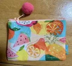 台湾土産 フルーツ柄 キャンバスポーチ