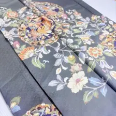 両面染小紋 墨流し×裂取 伊勢紅型 共八掛 正絹 反物 T7446 - メルカリ