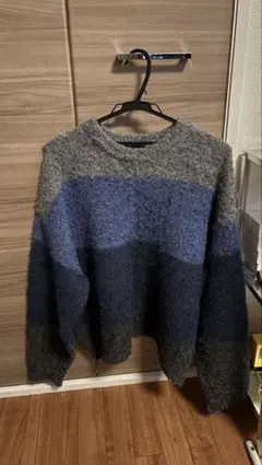 J.Crew タートルネックニット ボーダー サイズ:L - メルカリ