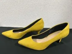 GU イエロー マシュマロパンプス 23.0cm