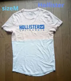 HOLLISTER 半袖Tシャツ ピンク×ホワイト sizeМ