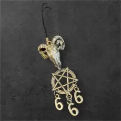 バフォメット 悪魔 山羊 ストラップ 666 オーメン ゴシック ホラー