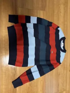 LACOSTE マルチボーダー クルーネックニット