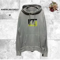 アメリカンイーグル　フード付きスウェットパーカー　プルオーバー　ロゴ　カジュアル