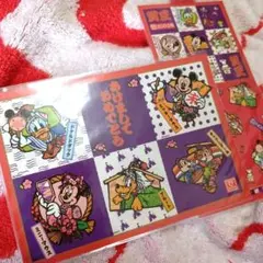 2003年★TDL お正月 ポストカード ステッカー セット