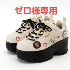 ☆新品未使用☆FILA フィラ厚底スニーカー ディスラプターウェッジ コラージュ