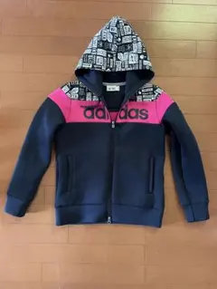 【adidas】アディダス　パーカー ネイビー/ピンク　レディースゴルフウェアM