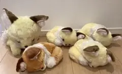 ちょコンとキツネ　くるんとおねむ　30cm前後　ぬいぐるみ　きなこ　こんぺいとう