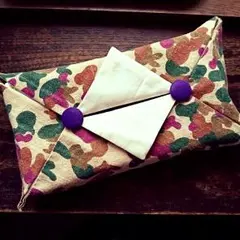 ハンドメイド*ティッシュボックスカバー①*カモフラ柄