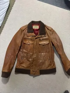 AVIREX アヴィレックス レザーライダース ブラウン サイズXL 古着