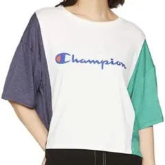 Champion 半袖Tシャツ ホワイト/ネイビー/グリーン
