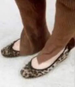Le talon レオパード柄バレエシューズ