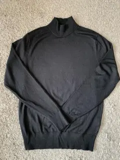 UNIQLO エクストラファインメリノモックネックセーター　ブラック S