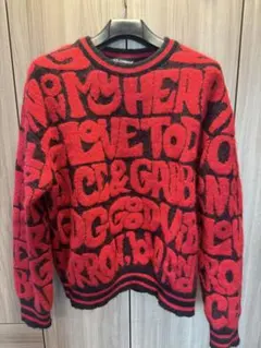 DOLCE & GABBANA ドルガバ ロゴ柄 ニット セーター 赤 正規品