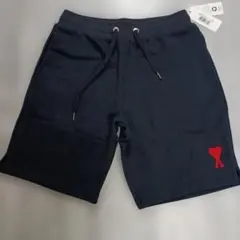 正規品 アミパリス XL ネイビーハートロゴ スウェットショートパンツ