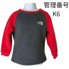 THE NORTH FACE キッズ フリース トレーナー グレー レッド K6のサムネイル