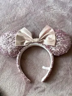 ミニーマウス　ピンクスパンコールカチューシャ