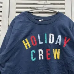 レタリング スウェット 古着 HOLIDAY CREW カルフル 英語 ワード