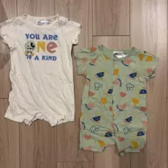 【美品】H&M ミッキー柄ロンパース　2点セット