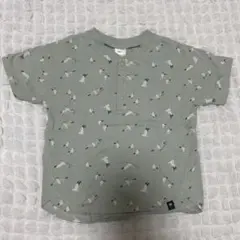 新品 フタフタ バースデイ 鳥柄 Tシャツ 90cm トップス キッズ カーキ