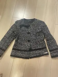 ブラック ノーカラージャケット