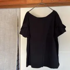 ロペ　レディース 半袖Tシャツ ブラック フリル袖　38のサムネイル