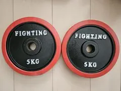 【早い者勝ち！】FIGHTING ダンベルプレート 5kg 2枚セット