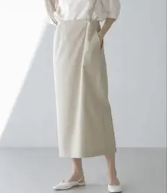 ナノユニバース ロングスカート ベージュ