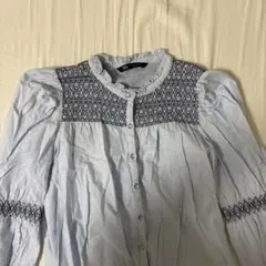 ZARA ザラ　水色ブラウス
