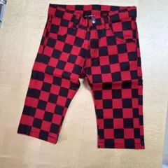 RAD CUSTOM 半ズボン 110cm 赤黒チェック