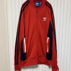 希少　adidas アディダス トラックジャケット　トレフォイル　レッド