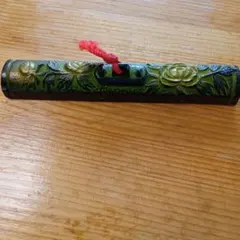 南部鉄器 筆置 薔薇文様 鋳鉄製 書道用品　文鎮