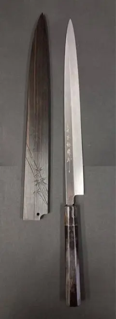 本焼　不動國行 未使用品｜不動國行 鎌型薄刃包丁 本焼 七寸半 玄海正國 平鏡面